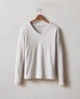 Women's Premium Slub Long Sleeve V-Neck Tee - Ashes of Roses